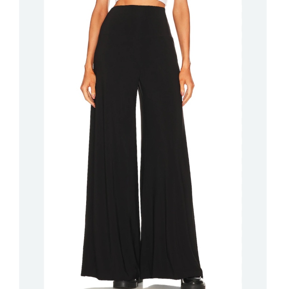 Norma Kamali Size XS Black Elephant Wide-Leg Pants
